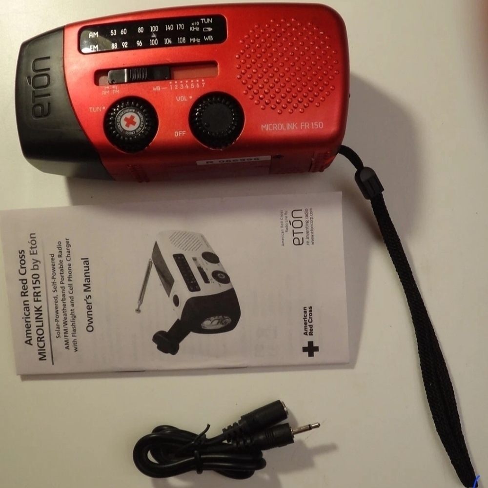 Eton Microlink FR150 Emergency Radio - Red and Black
